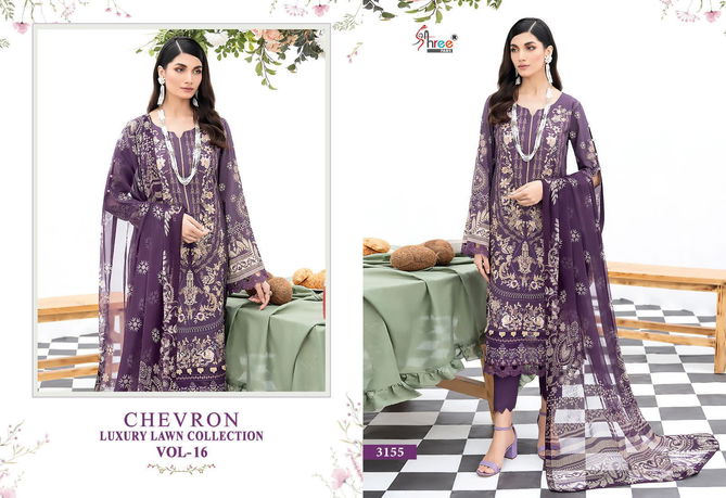 Shree Chevron Luxury Lawn Collection Vol 16 Pakistani Suits Catalog
